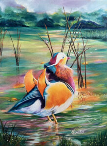 The colors of the bird 2024 Oil Painting. Oil
