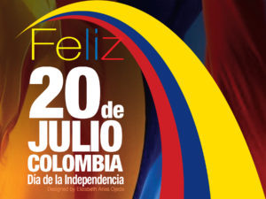 foto del deseño 20 de Julio, feliz 20 de julio día de la indepedencia