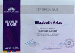 foto Certificado de participación MUJERES EN EL PODER